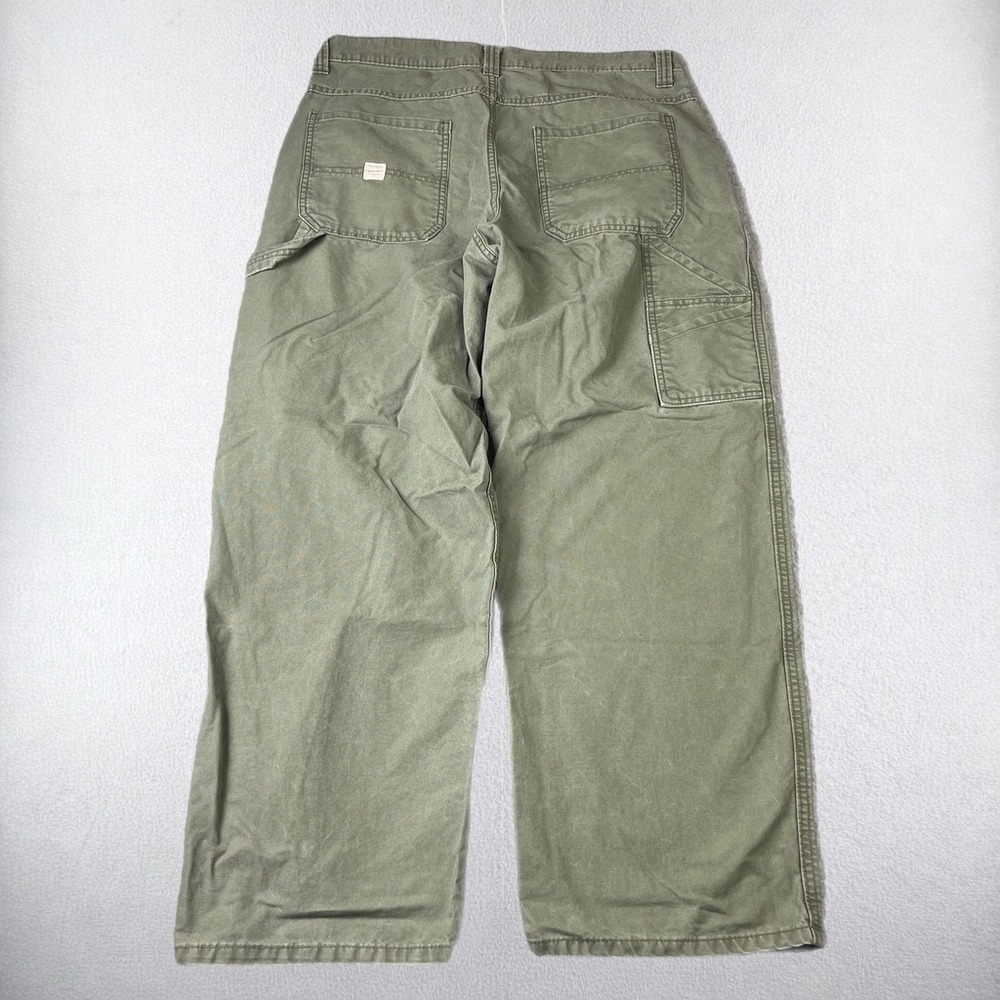 Old Navy Carpenter Pants Mens 34x30 Green Vintage Baggy Workwear Canvas